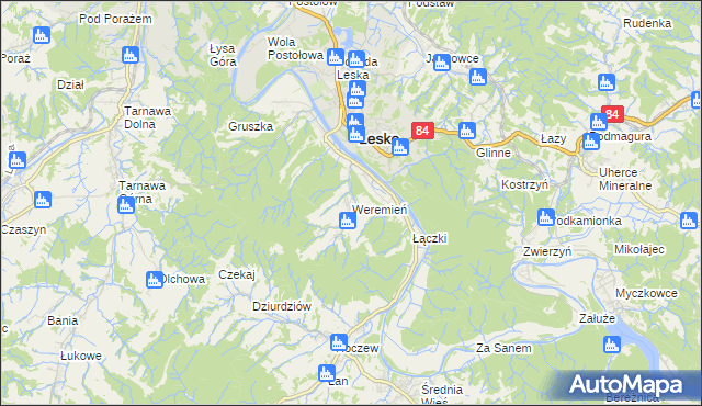 mapa Weremień, Weremień na mapie Targeo