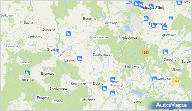 mapa Widów gmina Połczyn-Zdrój, Widów gmina Połczyn-Zdrój na mapie Targeo