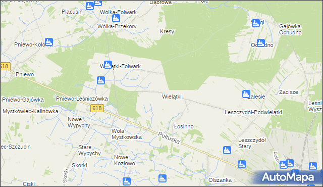 mapa Wielątki, Wielątki na mapie Targeo