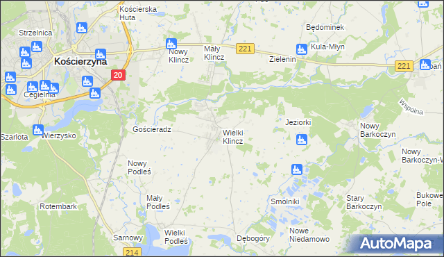 mapa Wielki Klincz, Wielki Klincz na mapie Targeo