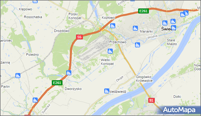 mapa Wielki Konopat, Wielki Konopat na mapie Targeo