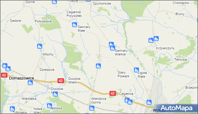 mapa Wierzbica Dolna gmina Wołczyn, Wierzbica Dolna gmina Wołczyn na mapie Targeo