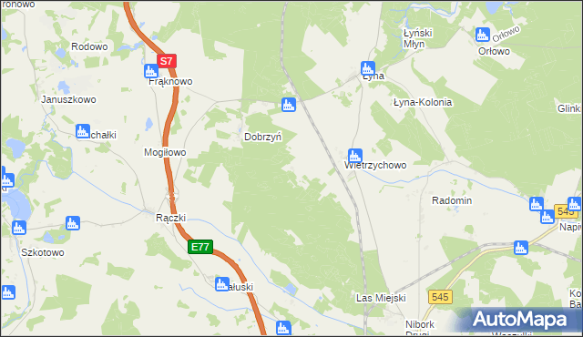 mapa Wietrzychówko, Wietrzychówko na mapie Targeo