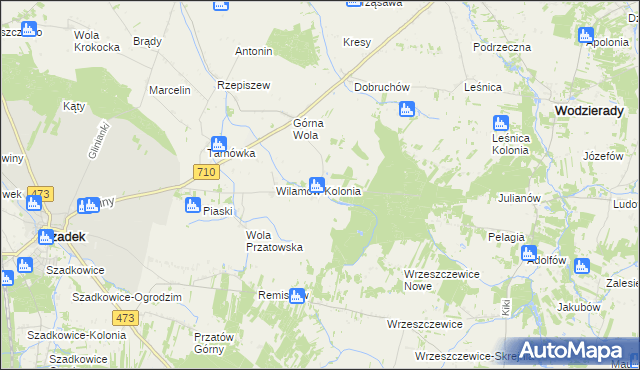 mapa Wilamów-Parcela, Wilamów-Parcela na mapie Targeo