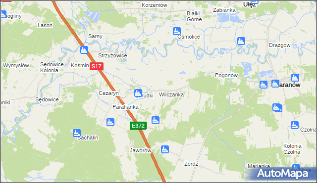 mapa Wilczanka, Wilczanka na mapie Targeo