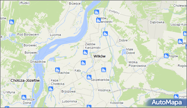 mapa Wilków powiat opolski, Wilków powiat opolski na mapie Targeo