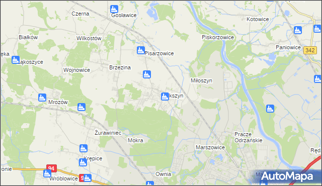 mapa Wilkszyn, Wilkszyn na mapie Targeo