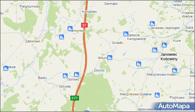 mapa Wiłunie, Wiłunie na mapie Targeo