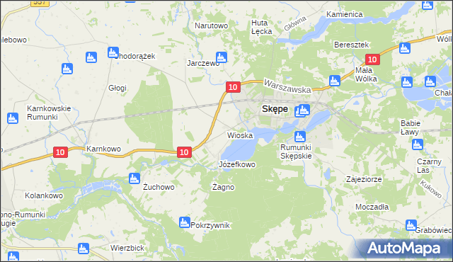 mapa Wioska gmina Skępe, Wioska gmina Skępe na mapie Targeo