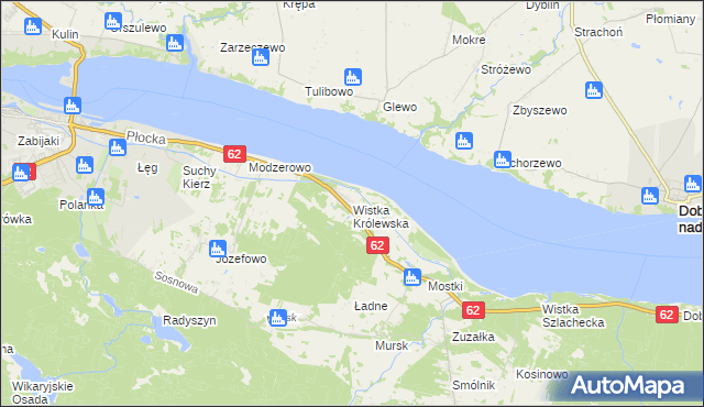 mapa Wistka Królewska, Wistka Królewska na mapie Targeo