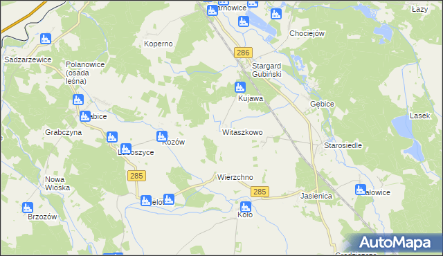 mapa Witaszkowo, Witaszkowo na mapie Targeo