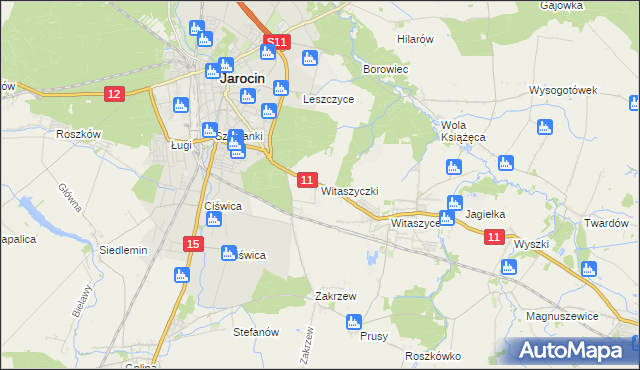 mapa Witaszyczki, Witaszyczki na mapie Targeo