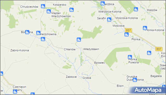 mapa Władysławin, Władysławin na mapie Targeo