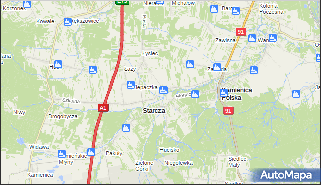 mapa Własna, Własna na mapie Targeo