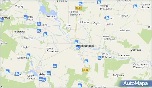 mapa Wojcieszków, Wojcieszków na mapie Targeo