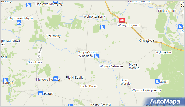 mapa Wojny-Szuby Szlacheckie, Wojny-Szuby Szlacheckie na mapie Targeo