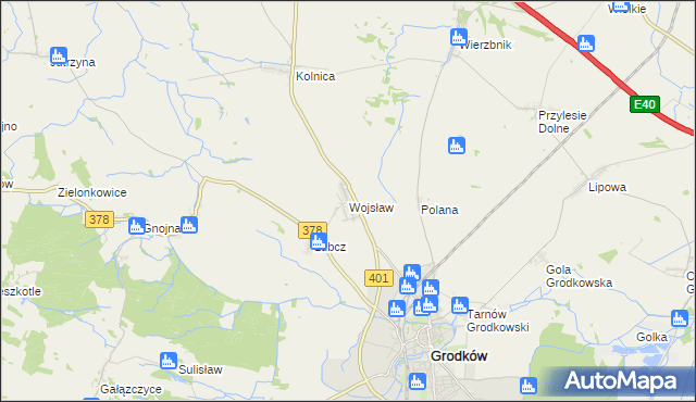 mapa Wojsław, Wojsław na mapie Targeo