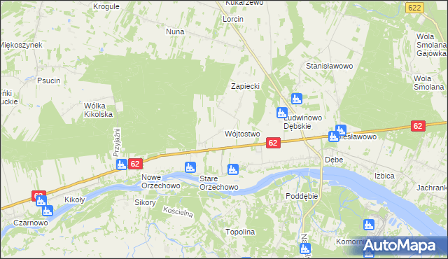 mapa Wójtostwo gmina Pomiechówek, Wójtostwo gmina Pomiechówek na mapie Targeo