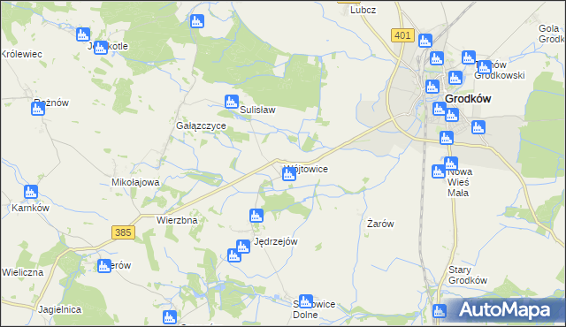 mapa Wójtowice gmina Grodków, Wójtowice gmina Grodków na mapie Targeo