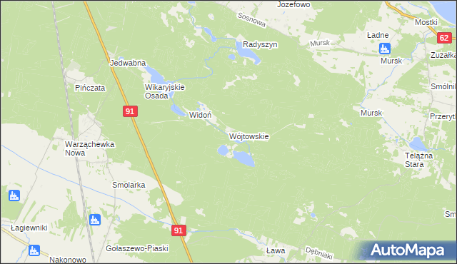 mapa Wójtowskie, Wójtowskie na mapie Targeo