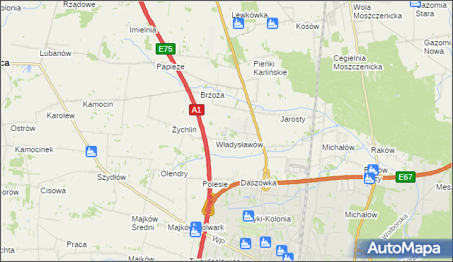 mapa Wola Bykowska, Wola Bykowska na mapie Targeo