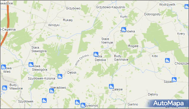 mapa Wola Dębska, Wola Dębska na mapie Targeo