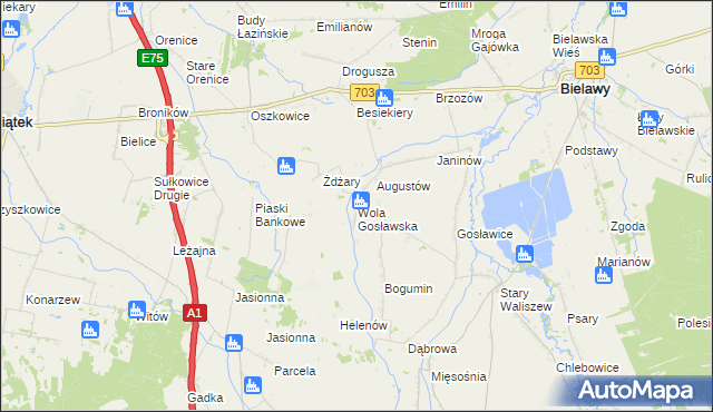 mapa Wola Gosławska, Wola Gosławska na mapie Targeo