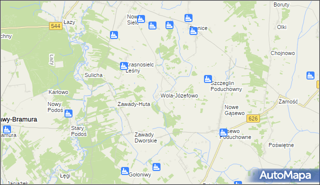 mapa Wola-Józefowo, Wola-Józefowo na mapie Targeo