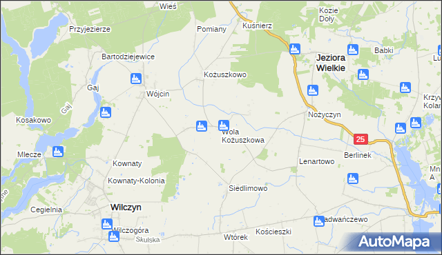 mapa Wola Kożuszkowa, Wola Kożuszkowa na mapie Targeo