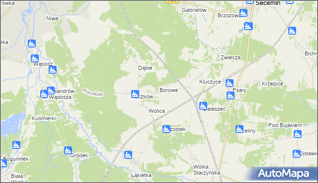 mapa Wola Kuczkowska, Wola Kuczkowska na mapie Targeo