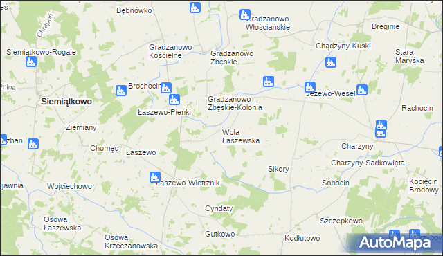 mapa Wola Łaszewska, Wola Łaszewska na mapie Targeo