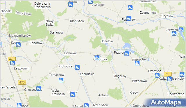 mapa Wola Łobudzka, Wola Łobudzka na mapie Targeo