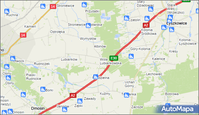 mapa Wola Lubiankowska, Wola Lubiankowska na mapie Targeo