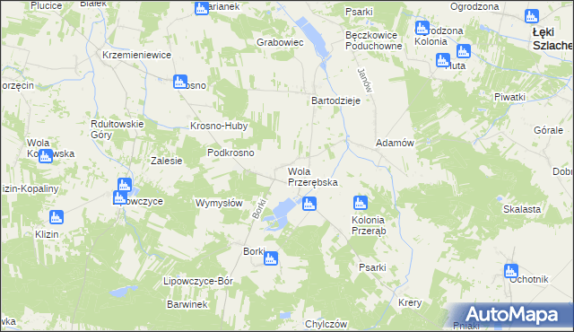 mapa Wola Przerębska, Wola Przerębska na mapie Targeo