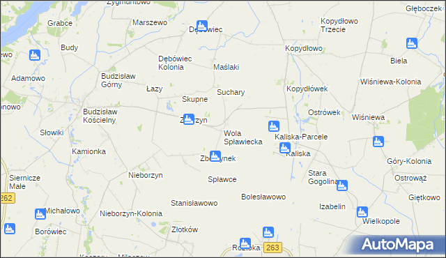 mapa Wola Spławiecka, Wola Spławiecka na mapie Targeo