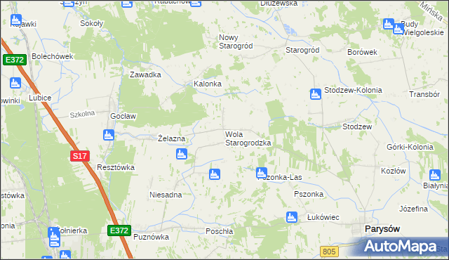 mapa Wola Starogrodzka, Wola Starogrodzka na mapie Targeo