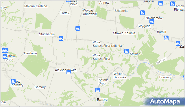 mapa Wola Studzieńska, Wola Studzieńska na mapie Targeo