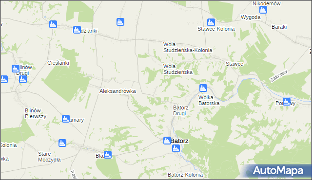 mapa Wólka Batorska-Kolonia, Wólka Batorska-Kolonia na mapie Targeo