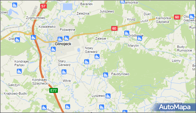 mapa Wólka Garwarska, Wólka Garwarska na mapie Targeo