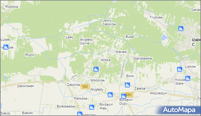 mapa Wólka gmina Leszno, Wólka gmina Leszno na mapie Targeo