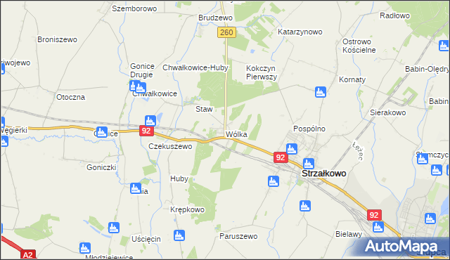 mapa Wólka gmina Strzałkowo, Wólka gmina Strzałkowo na mapie Targeo