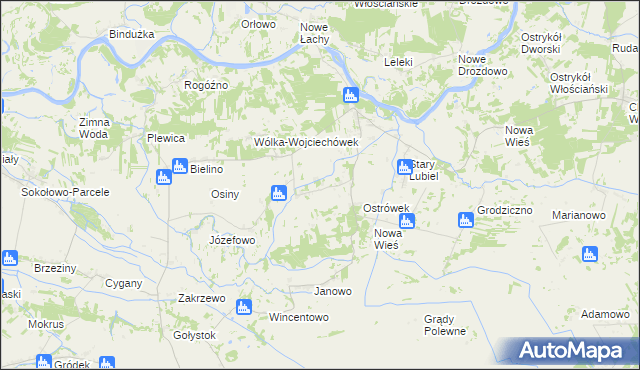 mapa Wólka Lubielska, Wólka Lubielska na mapie Targeo