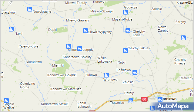 mapa Wólka Łukowska, Wólka Łukowska na mapie Targeo