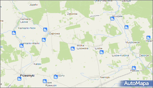 mapa Wólka Łysowska, Wólka Łysowska na mapie Targeo