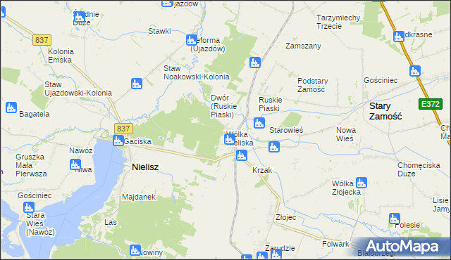 mapa Wólka Nieliska, Wólka Nieliska na mapie Targeo