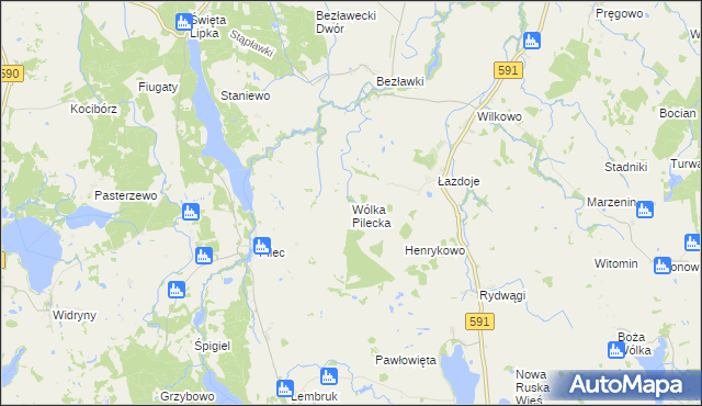 mapa Wólka Pilecka, Wólka Pilecka na mapie Targeo