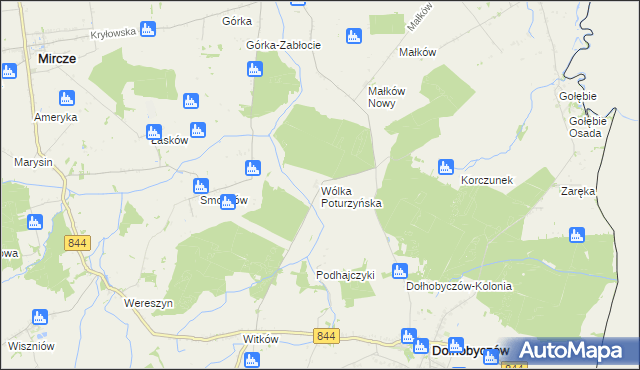 mapa Wólka Poturzyńska, Wólka Poturzyńska na mapie Targeo