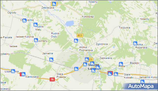 mapa Wólka Poznańska, Wólka Poznańska na mapie Targeo