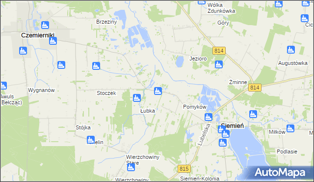 mapa Wólka Siemieńska, Wólka Siemieńska na mapie Targeo