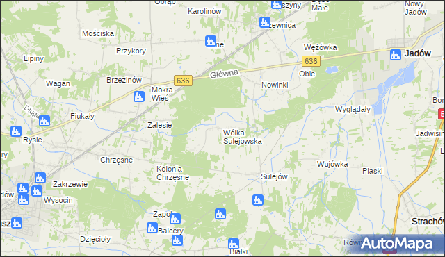 mapa Wólka Sulejowska, Wólka Sulejowska na mapie Targeo